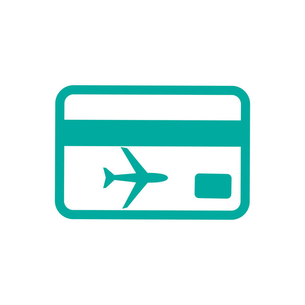 cartão de voo ícone simples
 - Vetor, Imagem