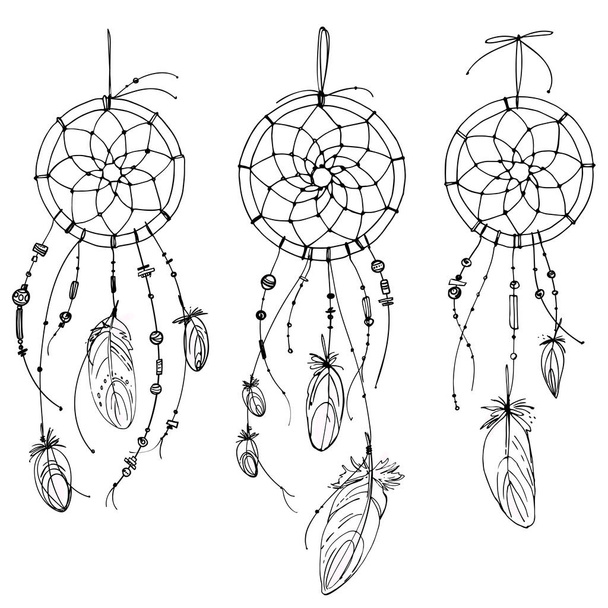  Native american india Dreamcatcher - Вектор,изображение