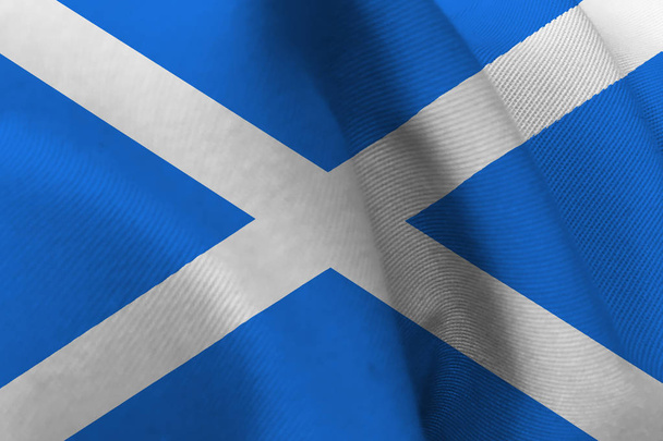 Escocia bandera nacional símbolo de la ilustración 3D
 - Foto, imagen