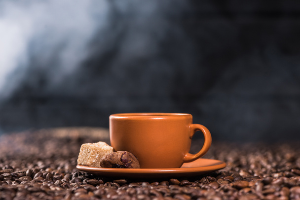 cup of coffee and cookies - 写真・画像