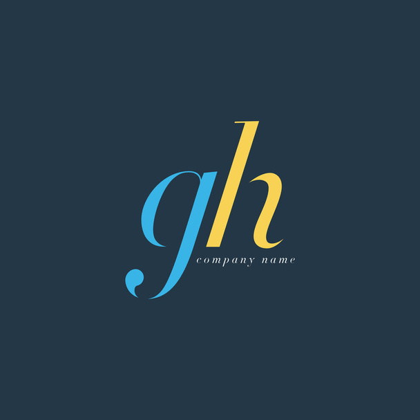 Szablon Logo litery GH - Wektor, obraz