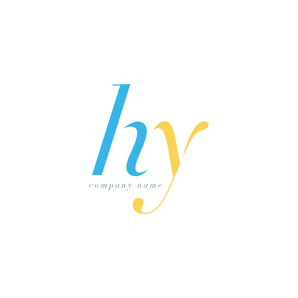 Hy の手紙ロゴのテンプレート - ベクター画像