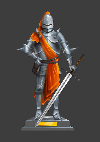 Cavaleiro antigo de armadura
  - Vetor, Imagem