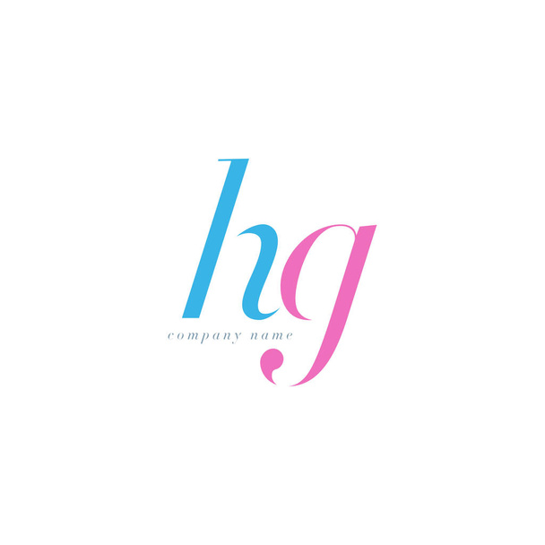Hg 文字ロゴのテンプレート - ベクター画像