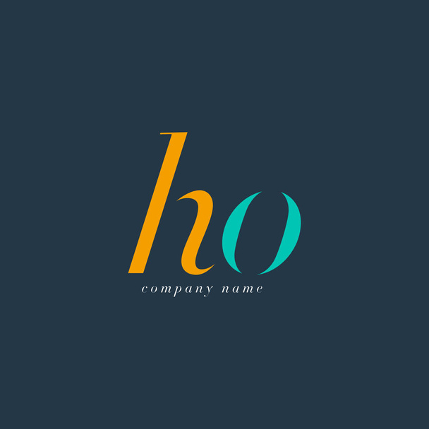 Ho 文字ロゴのテンプレート - ベクター画像