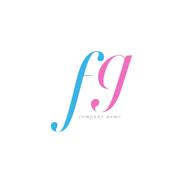 Fg 文字ロゴのテンプレート - ベクター画像
