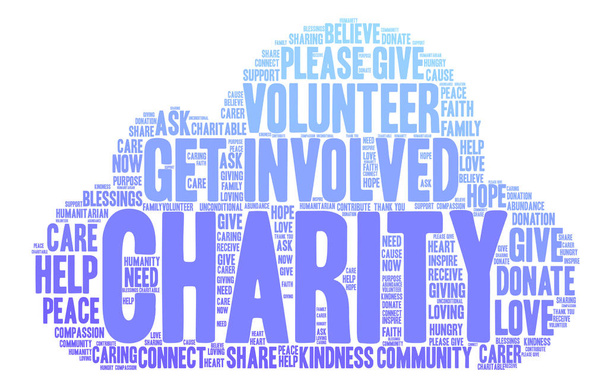 Charity Word Cloud  - Vector, Image