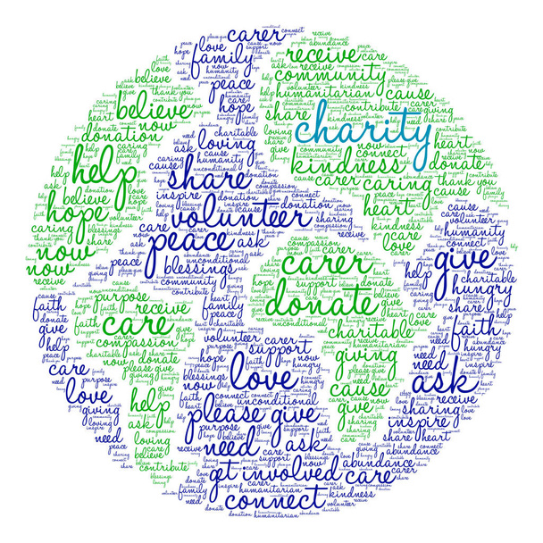 Charity Word Cloud  - Vector, Image