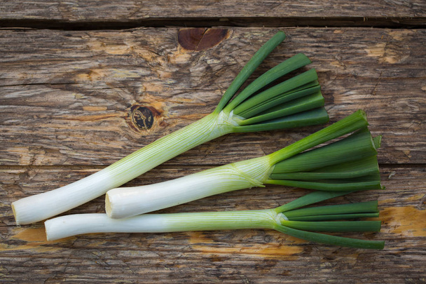 Raw spring onions - Photo, image