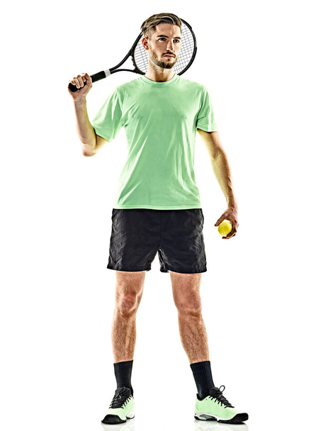 tennis player man isolated - Foto, imagen