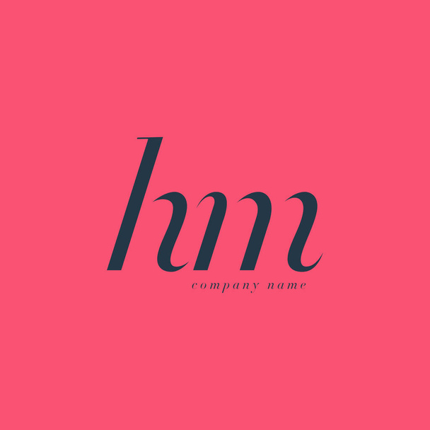 HM Letters Logo plantilla
 - Vector, Imagen