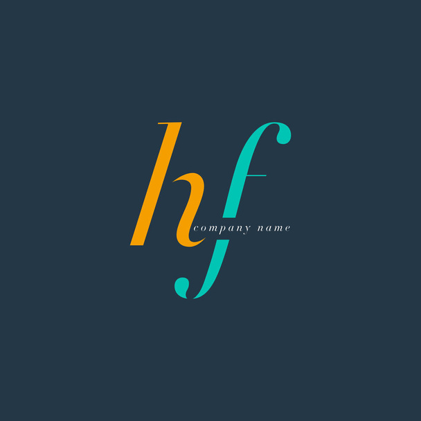 Hf の文字ロゴのテンプレート - ベクター画像