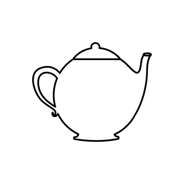 silhouette teiera icona bevanda piatta
 - Vettoriali, immagini