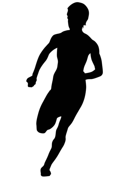 Run sport men six - Vector, Image