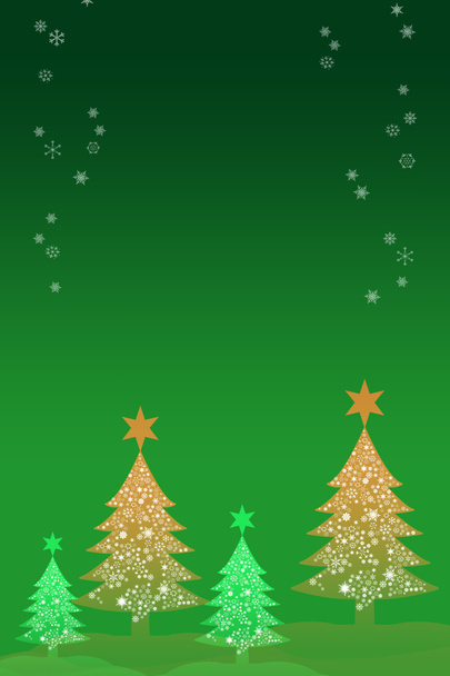 Colorful Christmas tree with snow background - Photo, Image