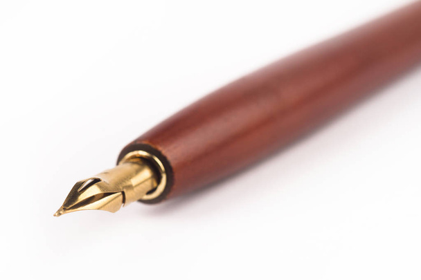коричнева чорнильна ручка
 - Фото, зображення