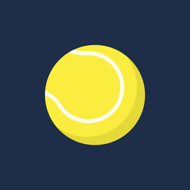 Ballon de tennis icône plat
 - Vecteur, image