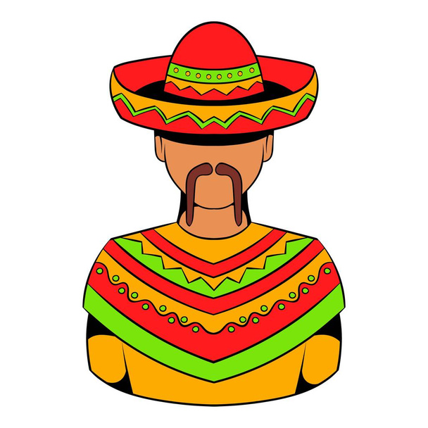 Mexican man icon cartoon - Vettoriali, immagini