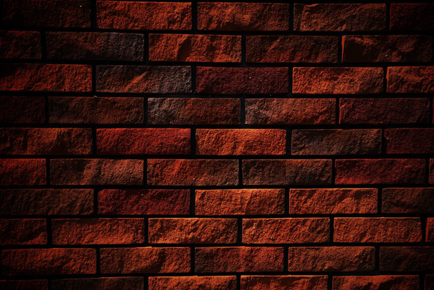 Ściana ciemnoczerwonej cegły  - Zdjęcie, obraz