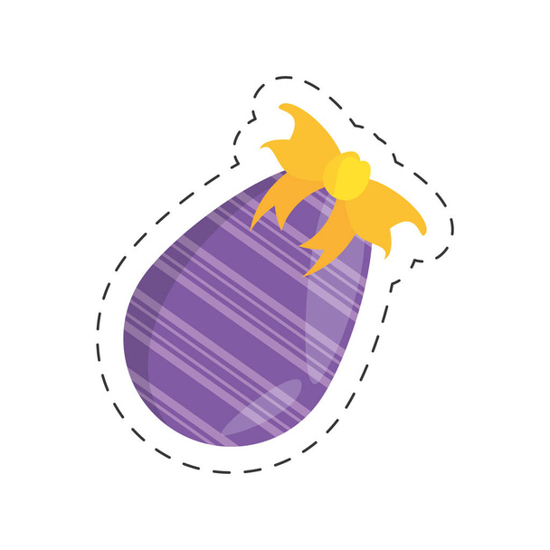 fialový velikonoční vajíčko luk dekorace - Vektor, obrázek