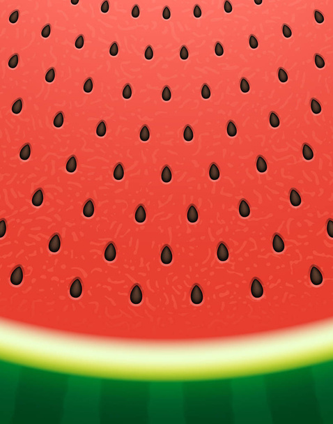 Wassermelone Textur Hintergrund mit Samen - Vektor, Bild