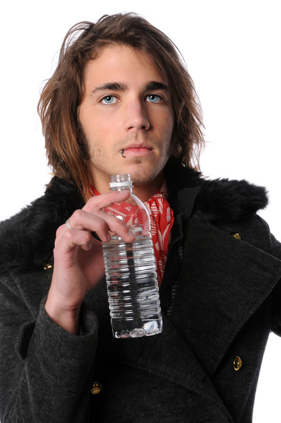 Hip Young Man Holding Bottled Water - Photo, Image