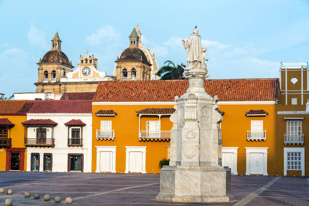 Aduana Plaza in Cartagena, Colombia - Zdjęcie, obraz