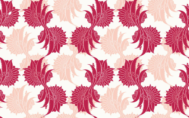 Classic floral damask seamless pattern - Vektör, Görsel