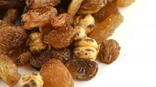 Raisins and Roasted Chickpea Macro View - Footage, Video