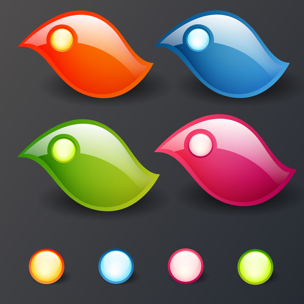 Colorful buttons - Vektor, obrázek