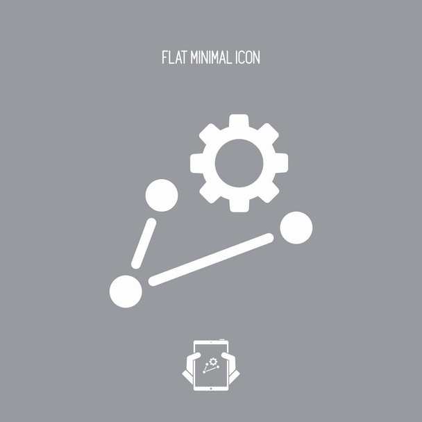 funktionierendes Netzwerk-Icon-Konzept - Vektor, Bild