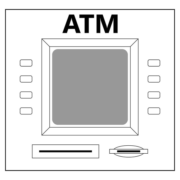 ATM dla wypłaty gotówki - Wektor, obraz