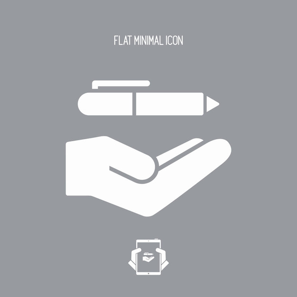 Pen - minimale moderne icoon - Vector, afbeelding