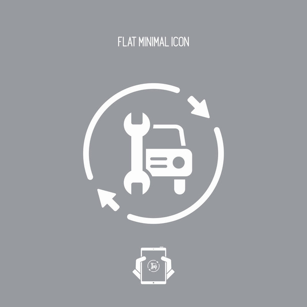 De diensten van de bijstand van volledige auto - Vector web icon - Vector, afbeelding