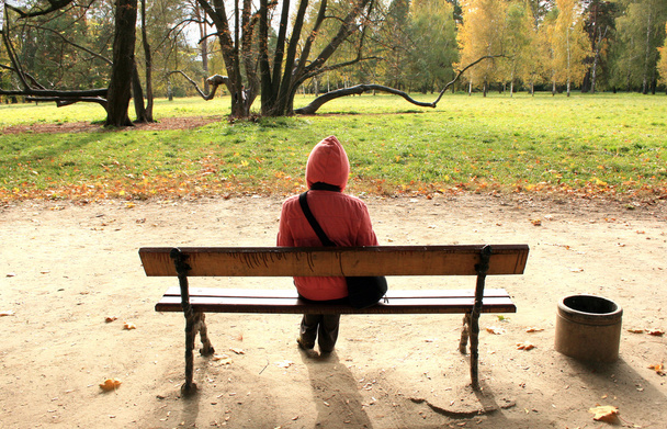 nainen syksyllä puistossa
. - Valokuva, kuva