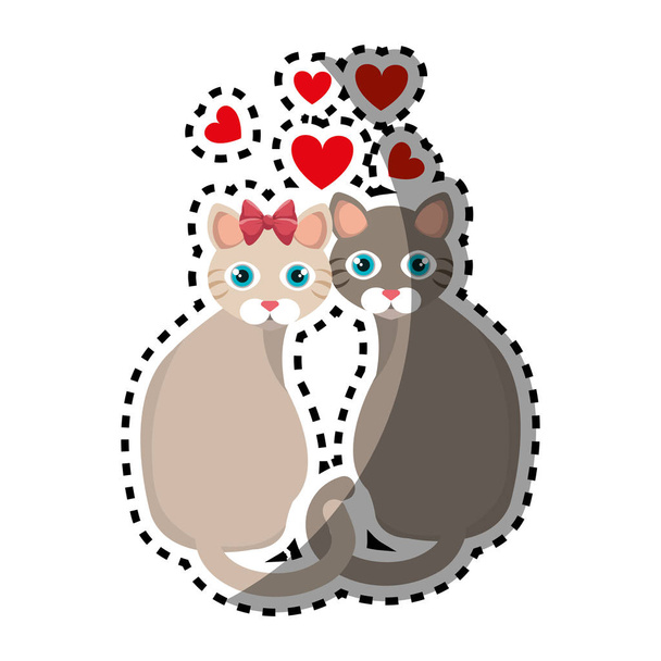 cute kitty mascot icon - Vector, Imagen