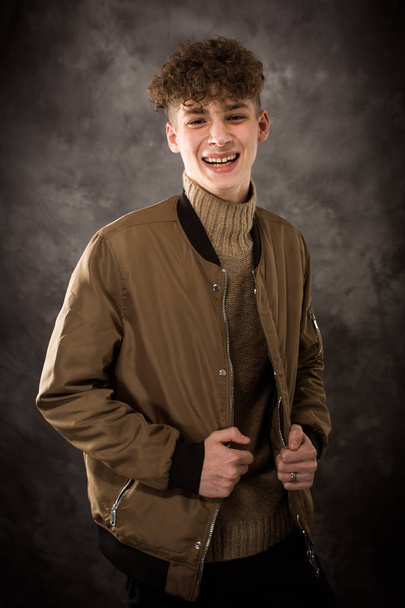 White Teenage Boy Studio Portrait  - Photo, Image
