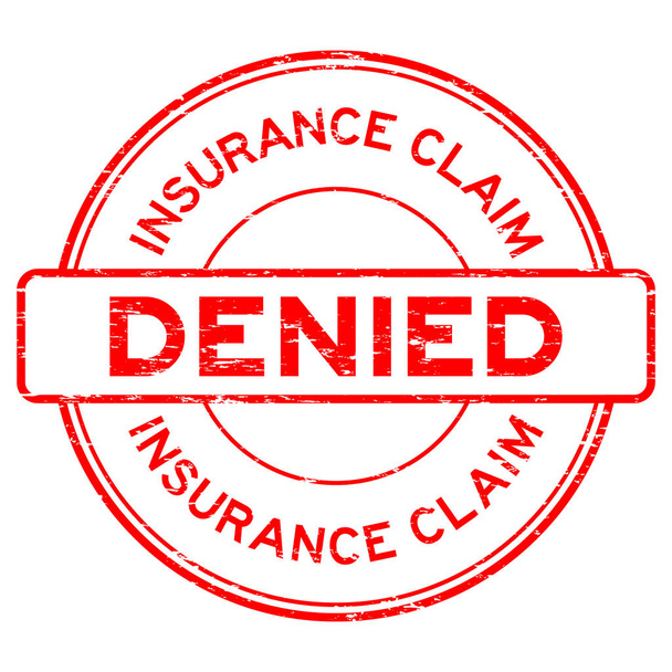 シール スタンプ ラウンド拒否グランジ赤保険金請求 - ベクター画像