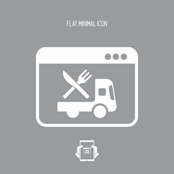 Online food shop - Delivery - Vector flat icon - Vector, Image