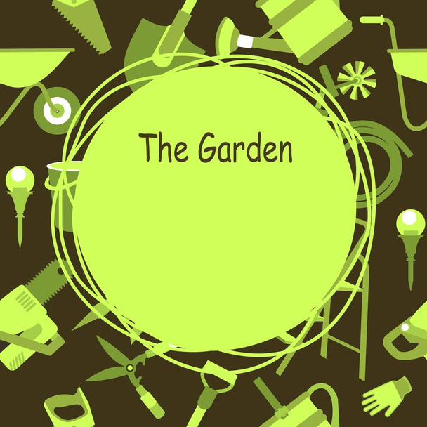 Garden tools seamless pattern - Vektor, obrázek