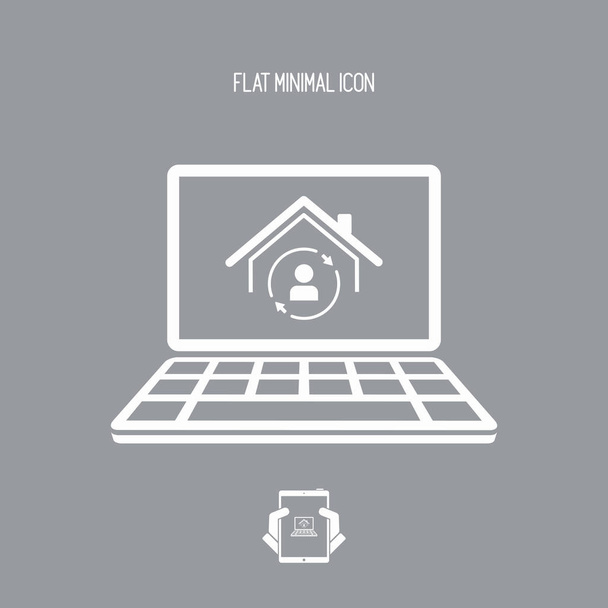Online house services - Vector flat icon - Vector, Image