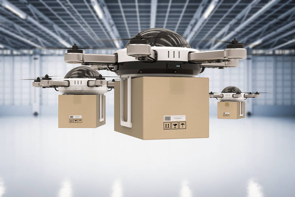 delivery drone in warehouse - Photo, Image