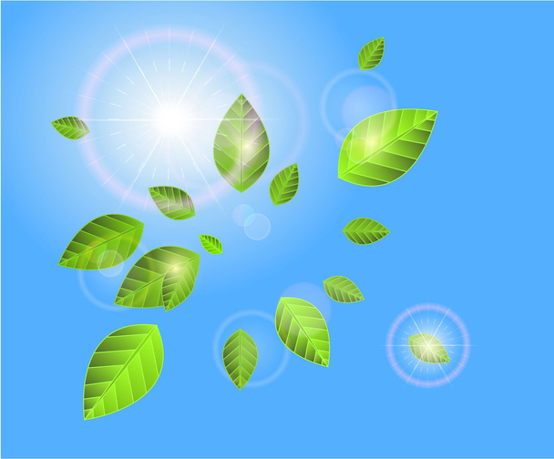 Vector green nature background - Vector, Image