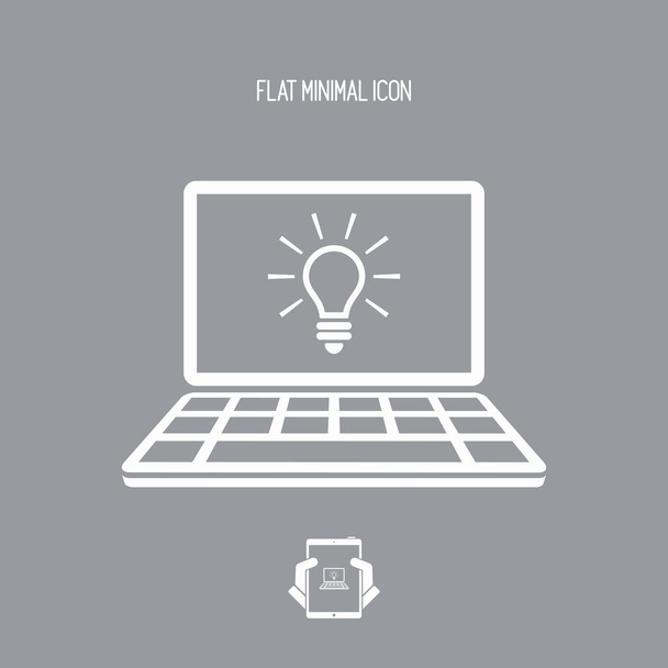 Light bulb - Innovative idea - Vector icon for computer website  - Vector, Image