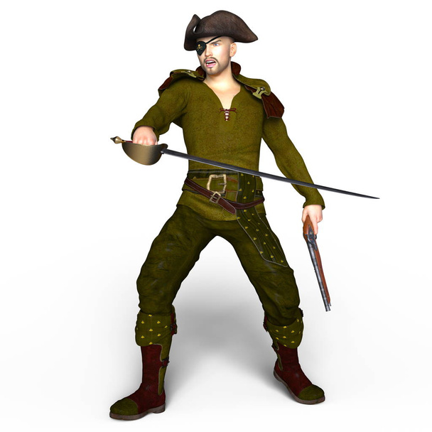 3D CG rendering of a pirates - Foto, immagini