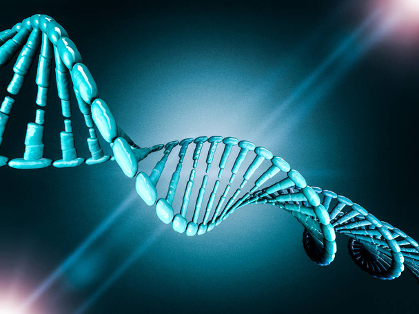 Digital illustration of a DNA model. 3D rendering - Photo, Image