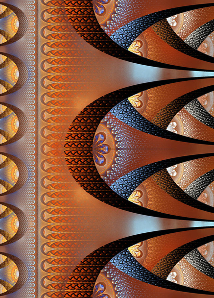 Capa de caderno com belo padrão em design fractal.  - Foto, Imagem