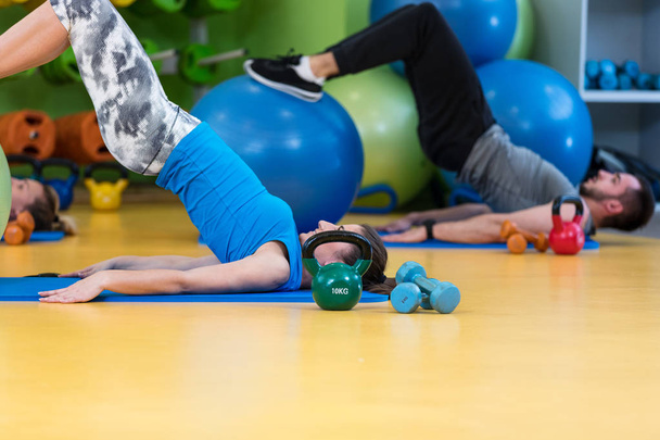 people in a Pilates class at the gym - Fotó, kép