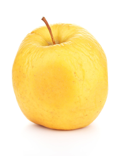 Yellow apple as problem skin concept isolated on white - Valokuva, kuva