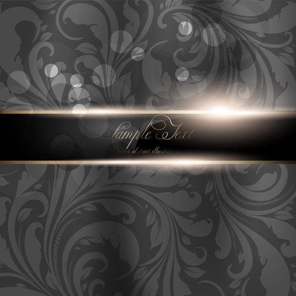 Seamless Wallpaper, Vector Background, Silk. Black - Διάνυσμα, εικόνα